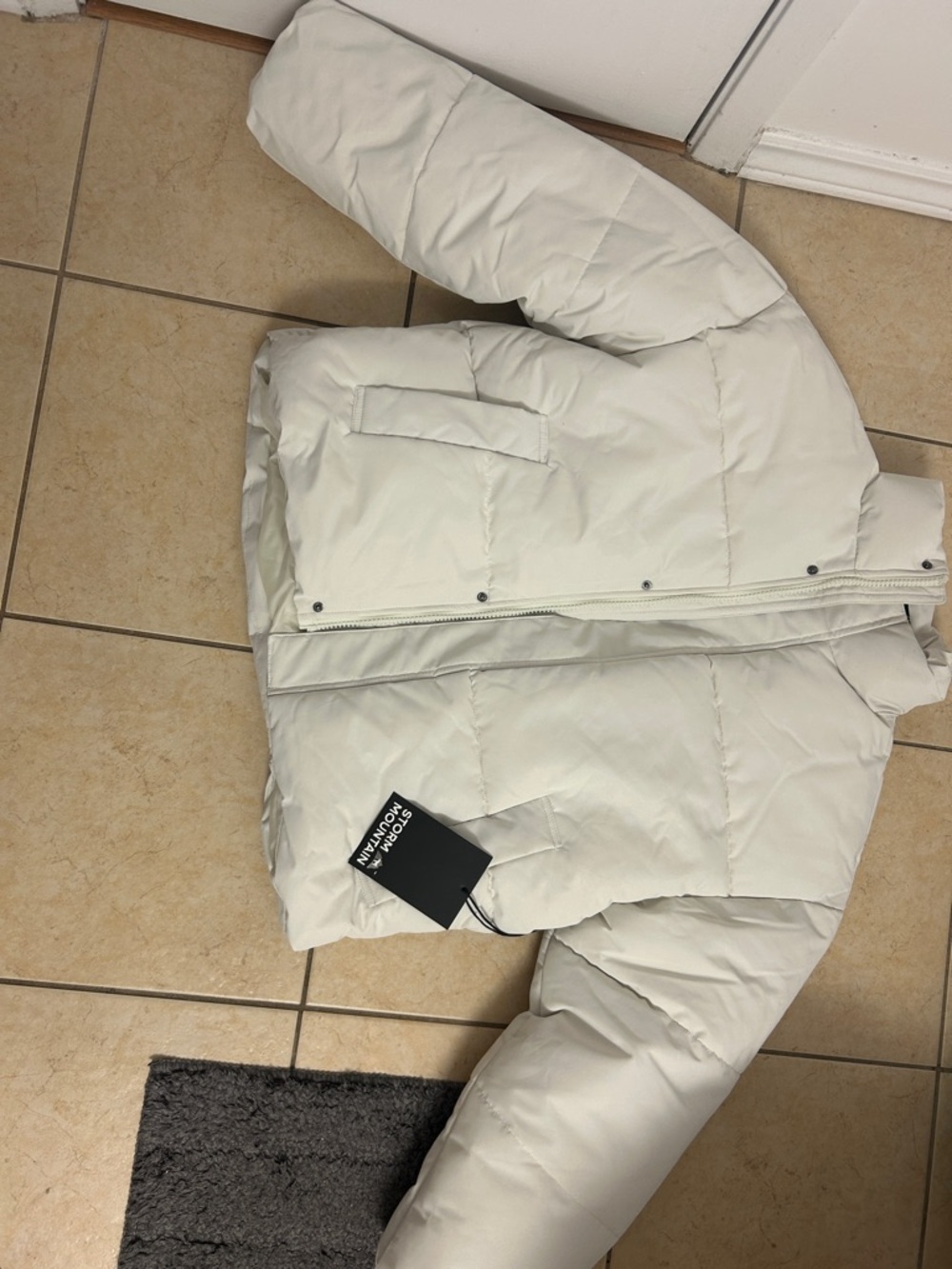 Men's White Puffer Jacket